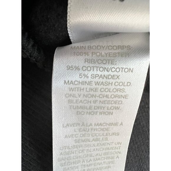 New Z by Zella Kids Size L (10/12) Quarter Zip Fleece Top Black Front Pockets - Picture 10 of 12